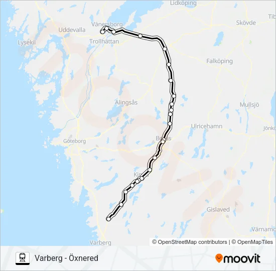 VÄSTTÅGEN  Line Map