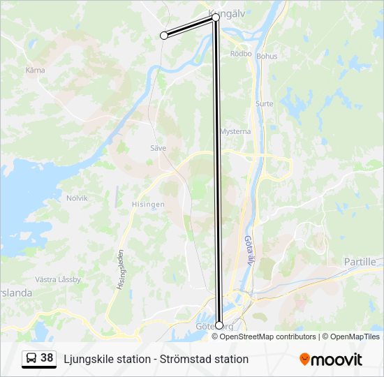 38 Route: Schedules, Stops & Maps - Ytterby Station (Updated)
