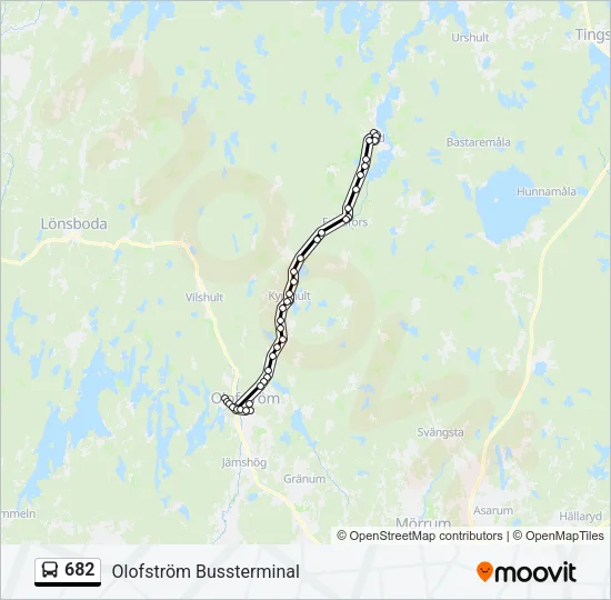 682 Bus Line Map
