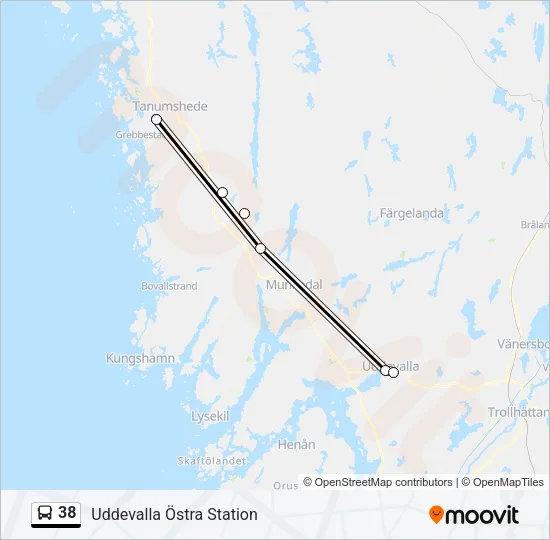 38 Bus Line Map
