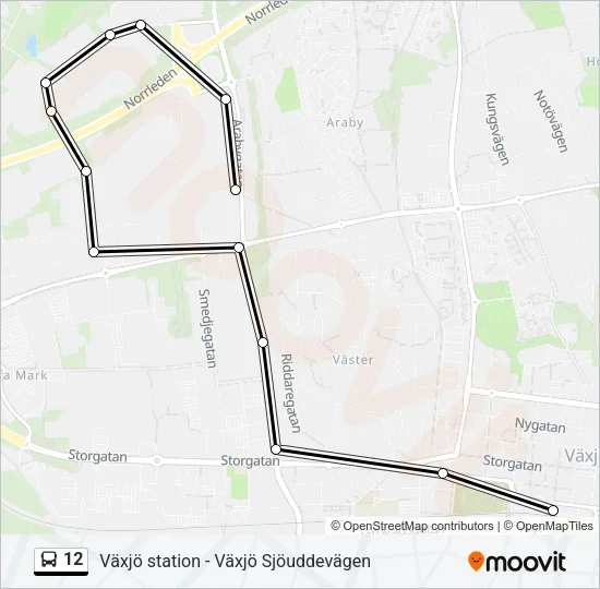 12 Bus Line Map