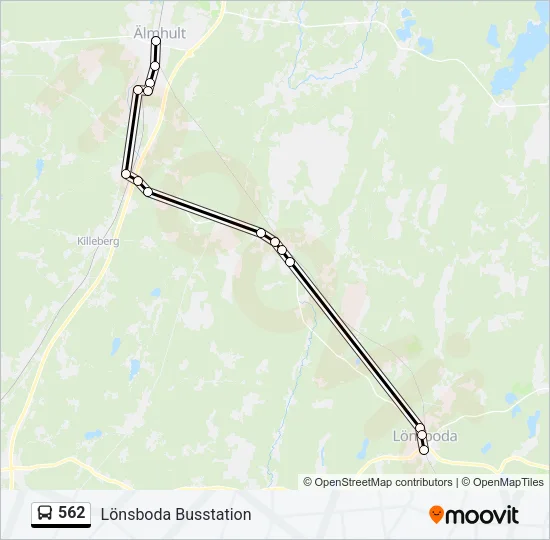 562 Bus Line Map
