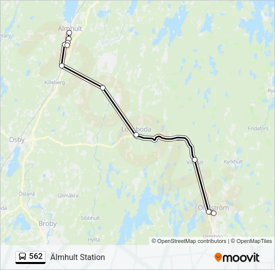 562 Bus Line Map