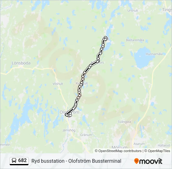 682 Bus Line Map