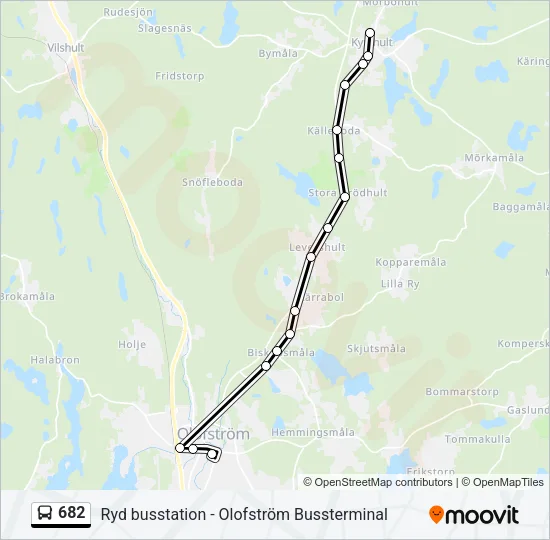682 Bus Line Map