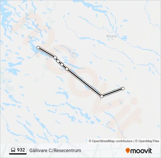 932 Bus Line Map