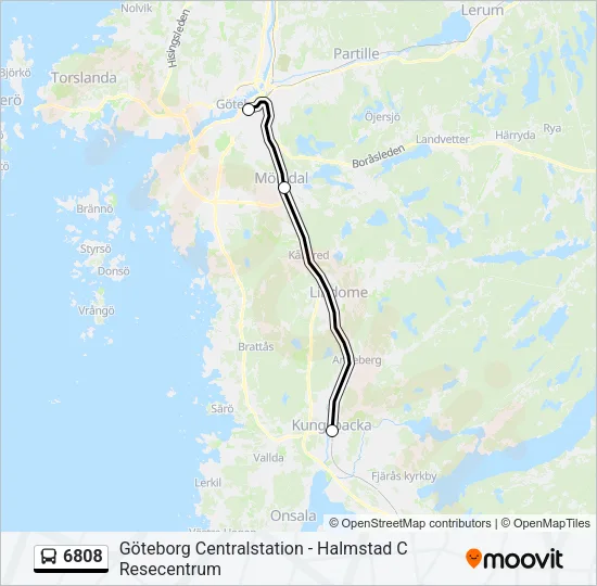 6808 Bus Line Map
