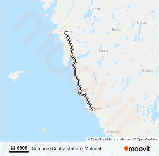 6808 Bus Line Map