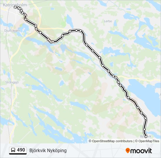 490 Bus Line Map