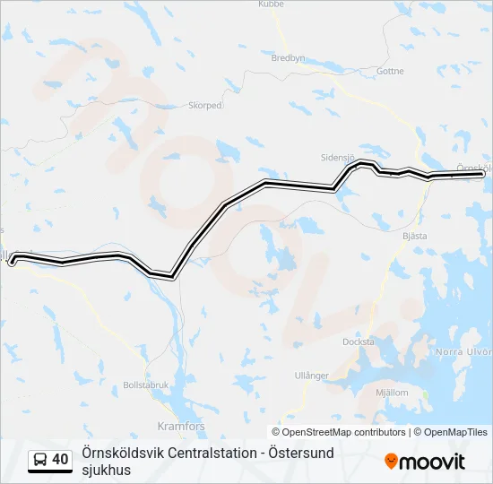 40 Bus Line Map