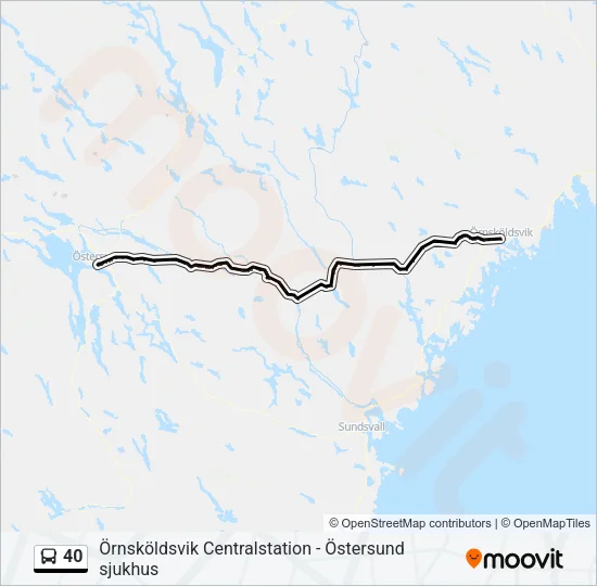 40 Bus Line Map