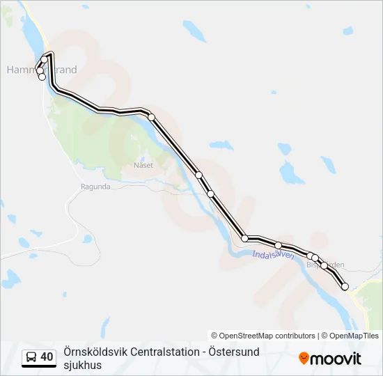 40 Bus Line Map