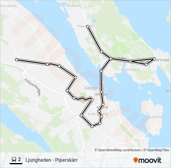 2 Bus Line Map