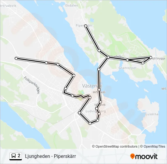 2 Bus Line Map