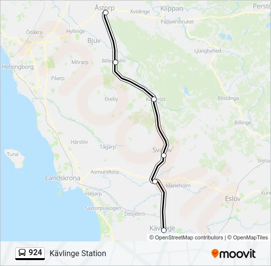 924 Bus Line Map
