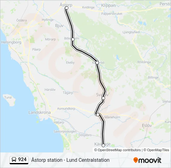 924 Bus Line Map