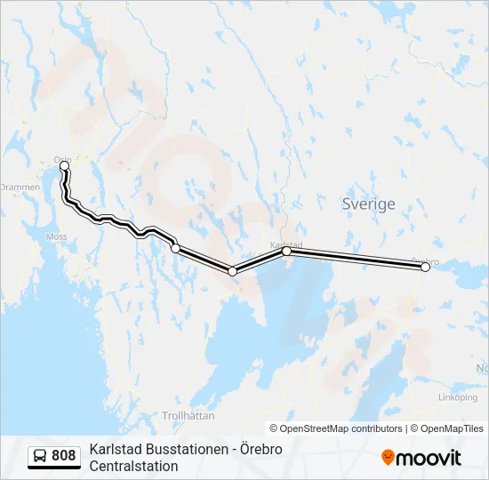 808 Bus Line Map