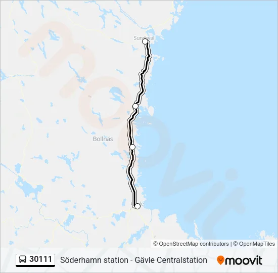 30111 Bus Line Map