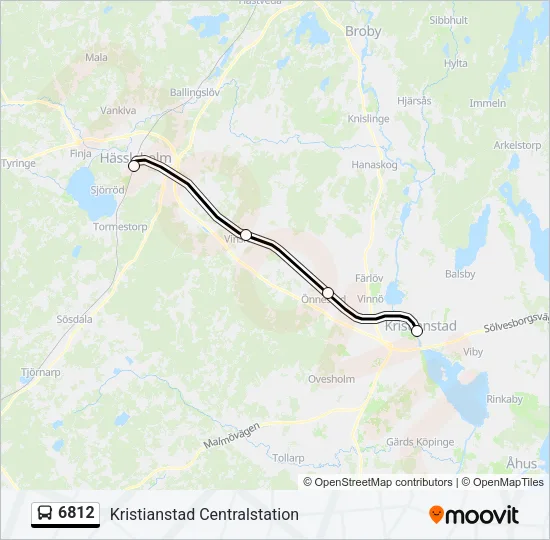 6812 Bus Line Map