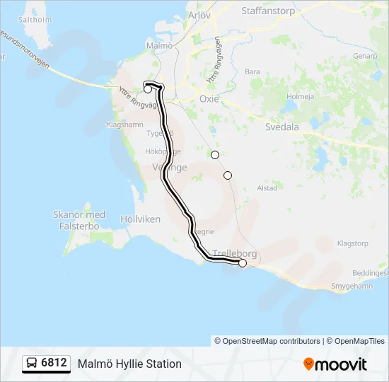 6812 Bus Line Map