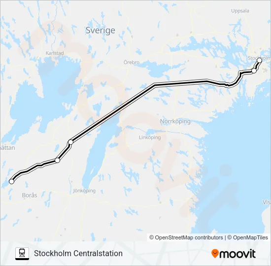 VR SNABBTÅG  Line Map