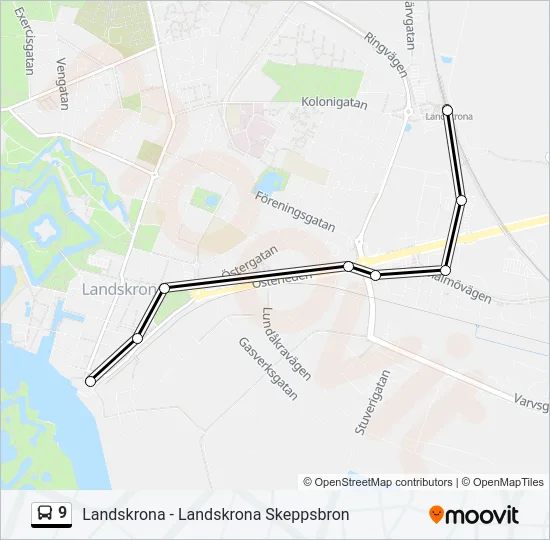 9 Bus Line Map