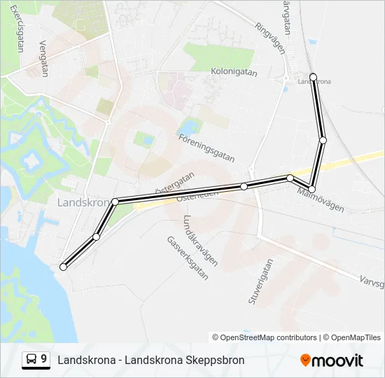 9 Bus Line Map