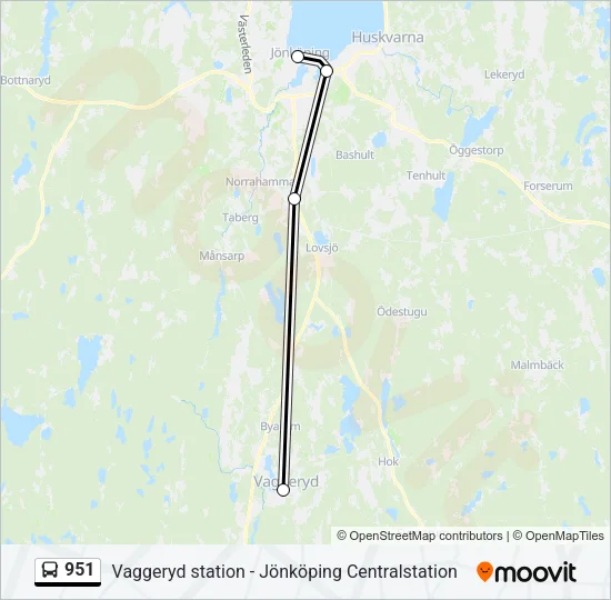 951 Bus Line Map