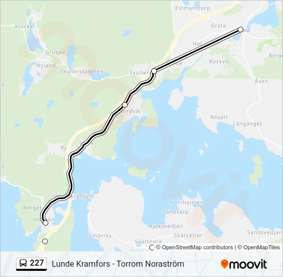 227 Bus Line Map
