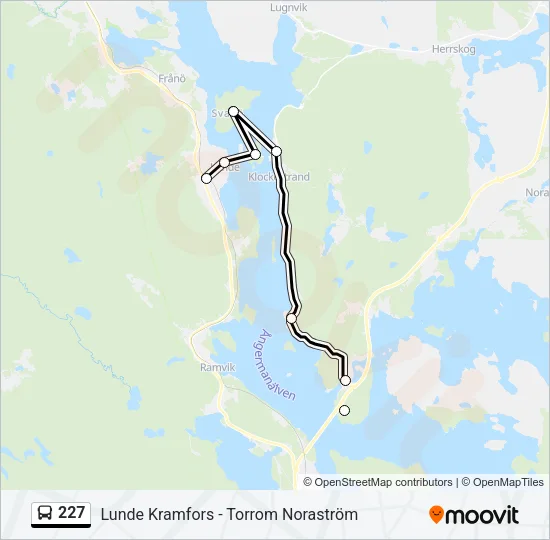 227 Bus Line Map
