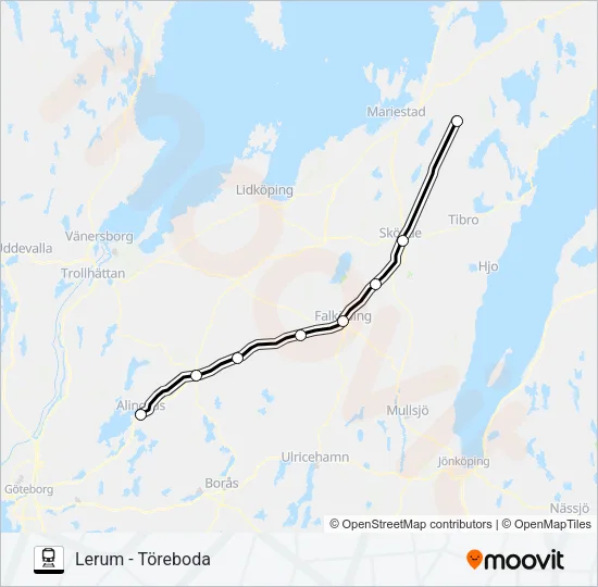 VÄSTTÅGEN  Line Map