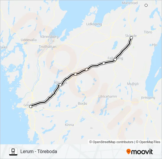 VÄSTTÅGEN  Line Map