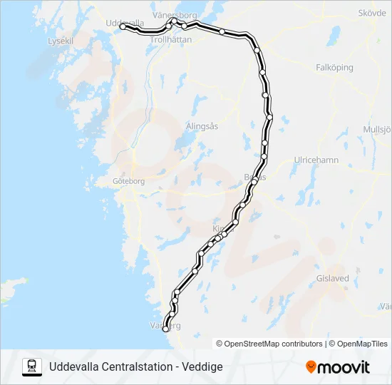 VÄSTTÅGEN  Line Map