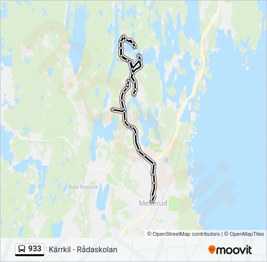 933 Bus Line Map
