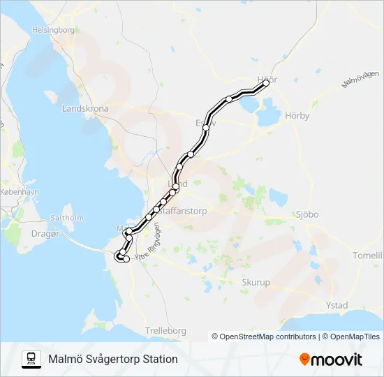 PÅGATÅGEN  Line Map