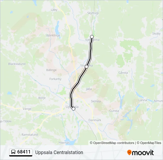 68411 Bus Line Map