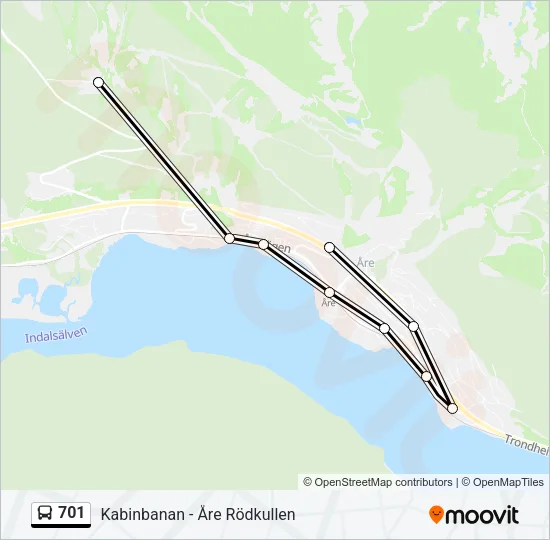 701 Bus Line Map