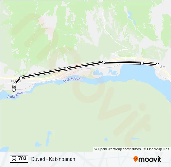 703 Bus Line Map