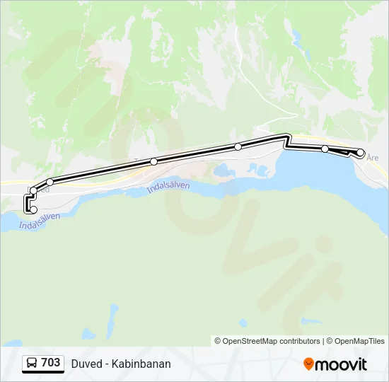 703 Bus Line Map