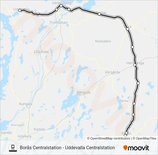 VÄSTTÅGEN  Line Map