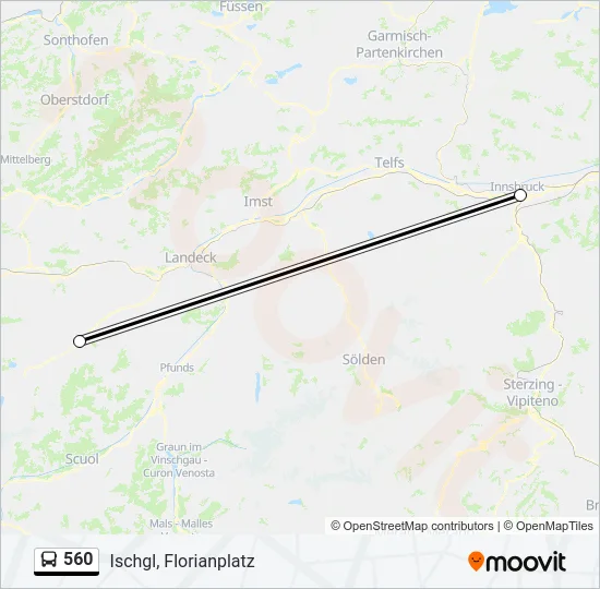 560 Bus Line Map