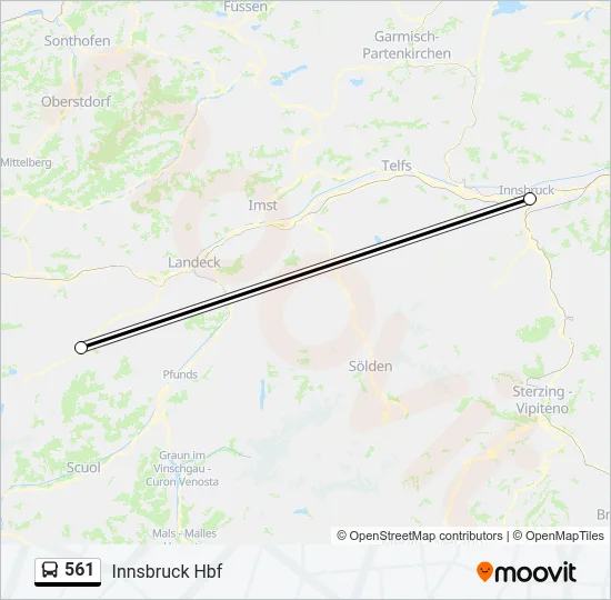 561 Bus Line Map