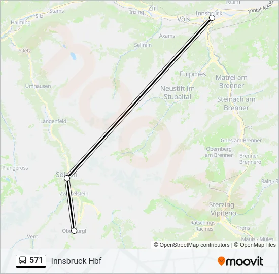 571 Bus Line Map