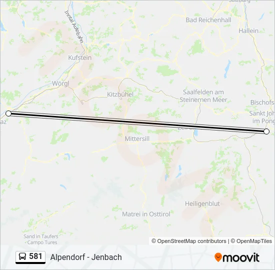 581 Bus Line Map
