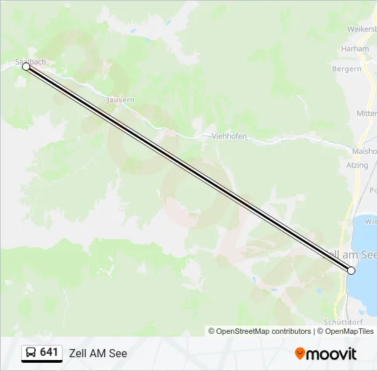 641 Bus Line Map