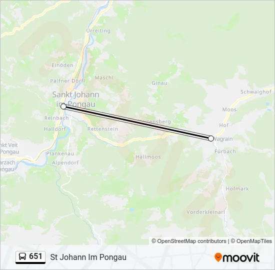 651 Bus Line Map