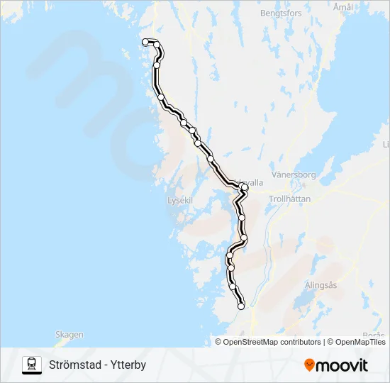 VÄSTTÅGEN  Line Map