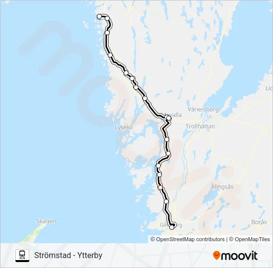 VÄSTTÅGEN  Line Map