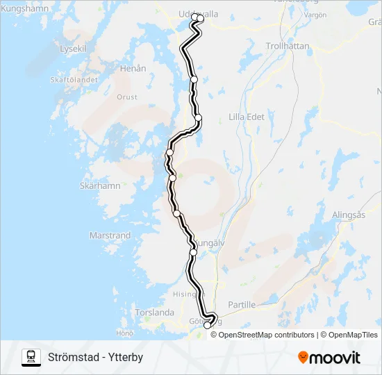 VÄSTTÅGEN  Line Map