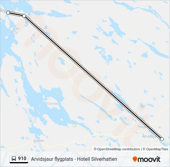 910 Bus Line Map